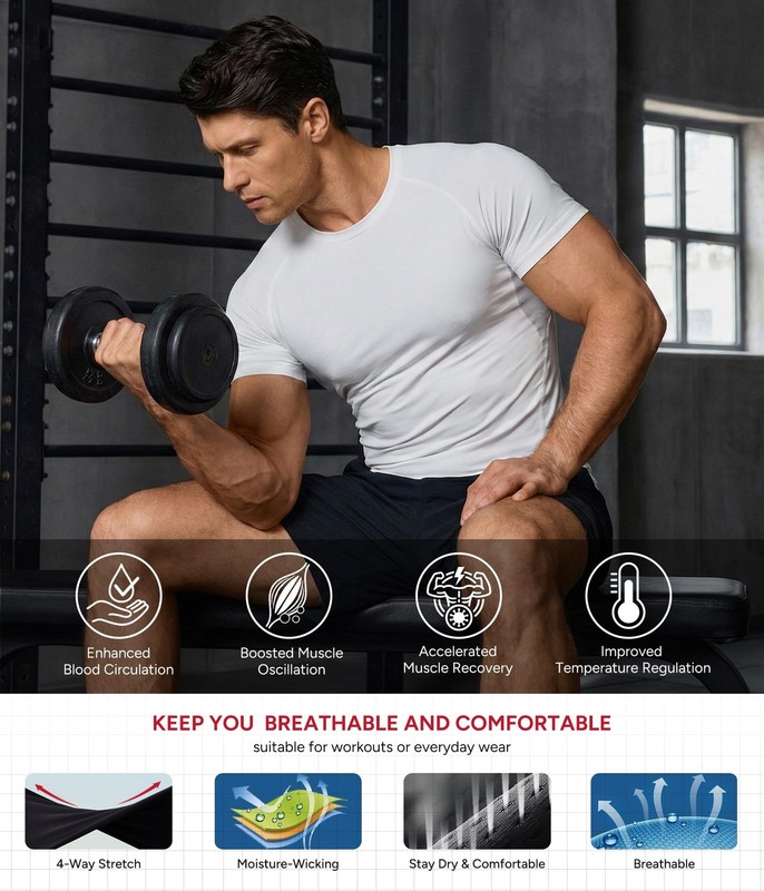 Nebility Mens Compression Shirt Tank Top Shapewear Slimming Undershirt Body S... gallery