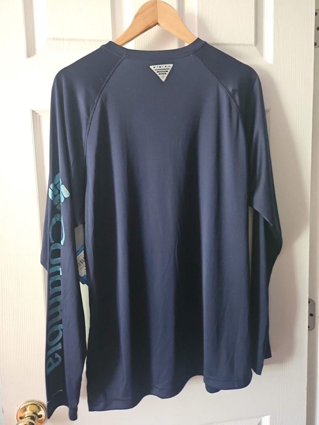 NWT COLUMBIA MEN'S PFG DEEP WAVES LONG SLEEVE WICKING SHIRT MEDIUM M UPF 50 $40 gallery
