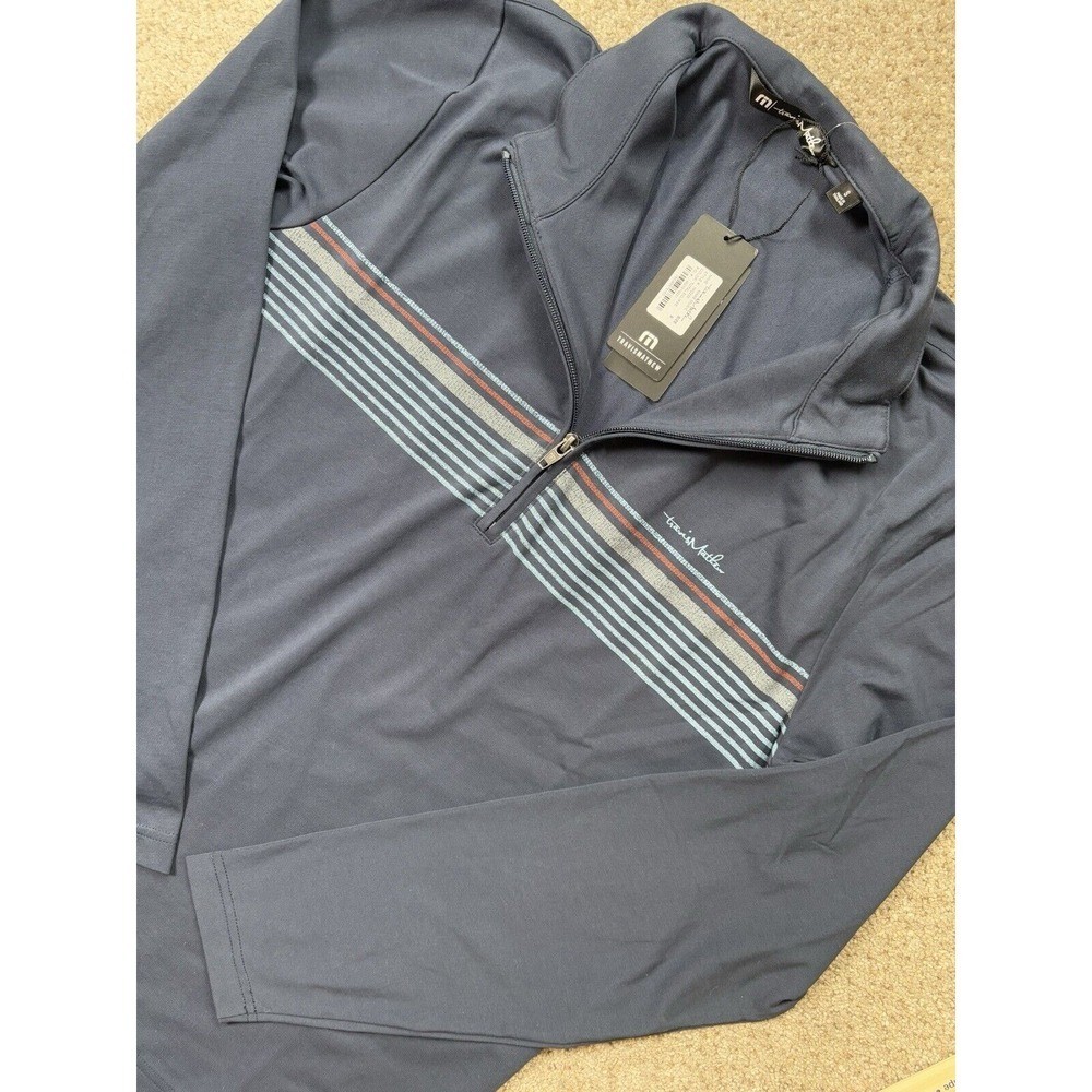 New Travis Mathew Mens S Performance Stretch Make Music 1/4 Zip Cloud Pullover gallery