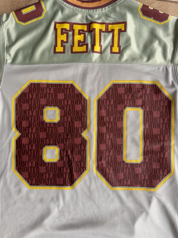 STAR WARS Boba Fett #80 Bounty Hunter Football Jersey Small Empire Strikes Back gallery