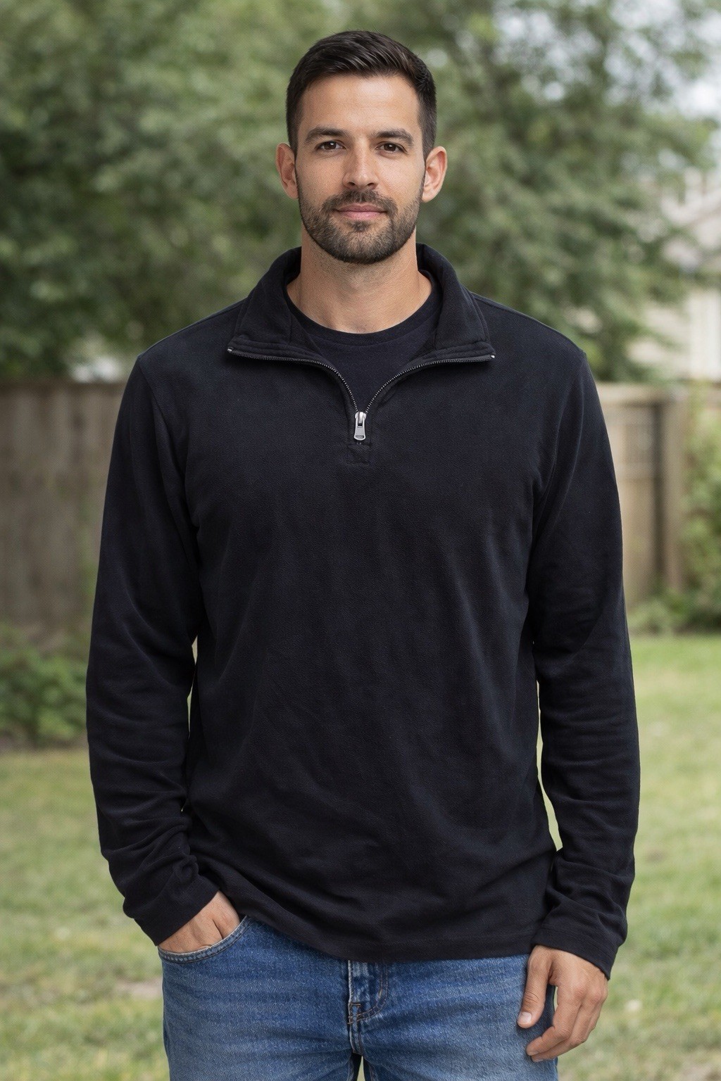 Page & Tuttle Size XL Performance 1/2 Zip Black Golf Athleisure NWT gallery