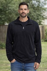 Page & Tuttle Size XL Performance 1/2 Zip Black Golf Athleisure NWT