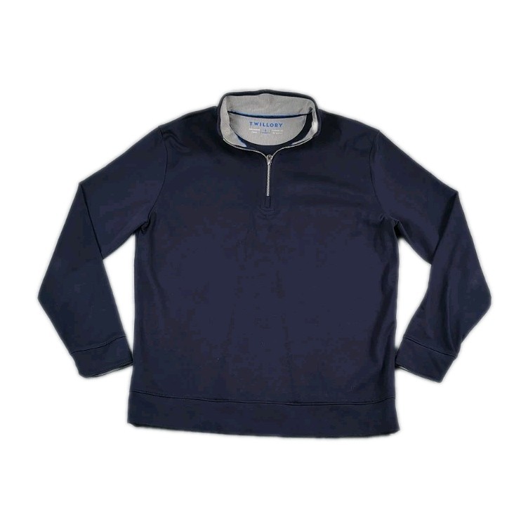 Twillory Performance Fabric Tailor Fit 1/4 Zip Golf Pullover Mens Sz Large