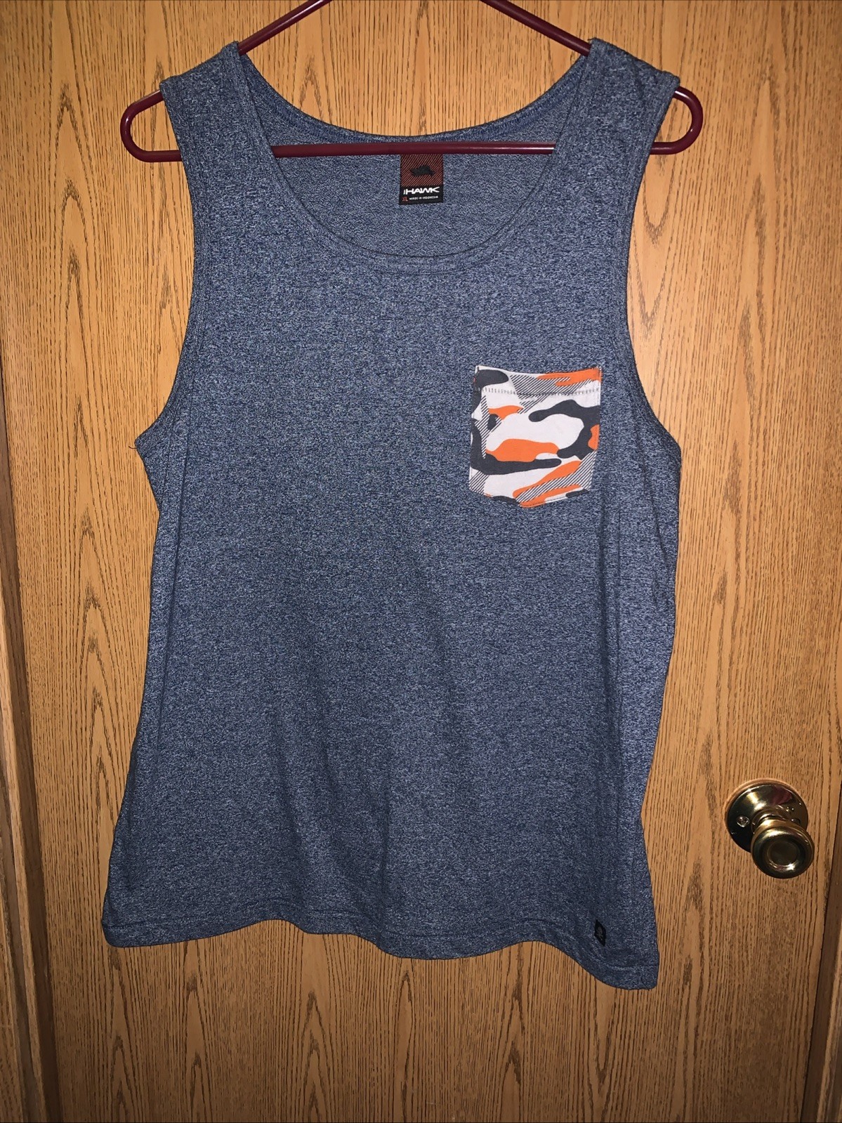 Mens Tony Hawk Blue Camo Pocket Muscle Tank Top Shirt-size XL gallery