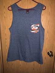 Mens Tony Hawk Blue Camo Pocket Muscle Tank Top Shirt-size XL