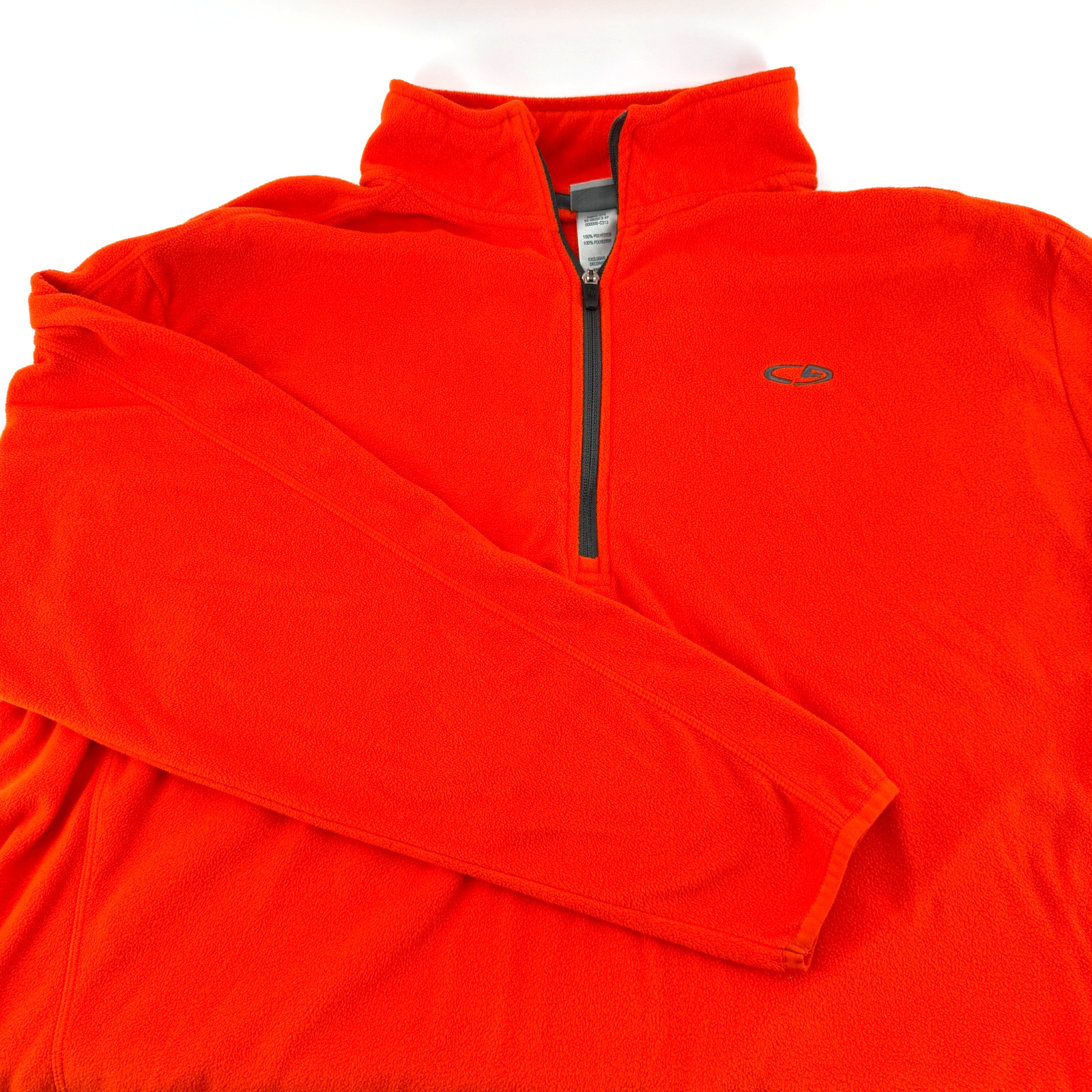 Cold Gear by Champion Mens XXL 1/4 Zip Pullover Stand Up Neck Orange Comfortable gallery