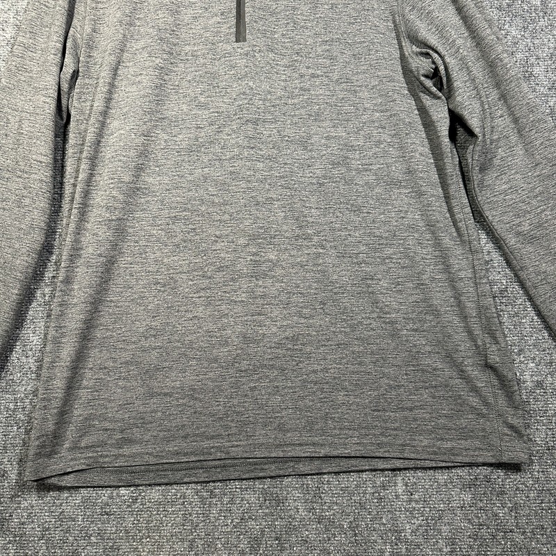 Ideology Pullover Shirt Mens Large 1/4 Zip Thumb Holes Running Gray Stretch gallery