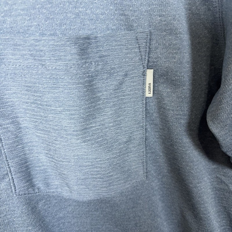 Vuori Tradewind Performance Tee Mens Sz M Blue Moisture Wick Quick Dry Pocket gallery
