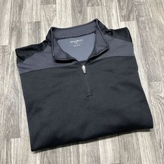 TOMMY ARMOUR Dri-Logic 1/4 Zip Up Black Activewear Pullover Shirt Men’s Size XL