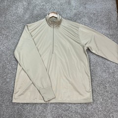 Military Sleeping Shirt Mens Large Tan Long Sleeve 1/4 Zip Active Force USA MADE