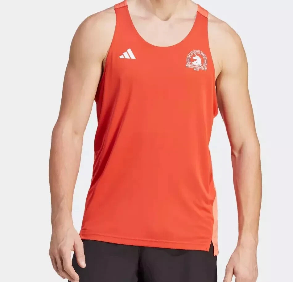 Adidas Boston Marathon 2023 Tank Top Red HY3260 Men's NEW gallery