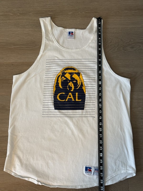 Vintage 90s CAL Berkeley Bears Tank Top Russell Athletic Made In USA Large gallery