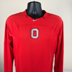 Nike Pro Ohio State Hypercool Fitted Shirt Men’s Large Red Short 3/4 Sleeve