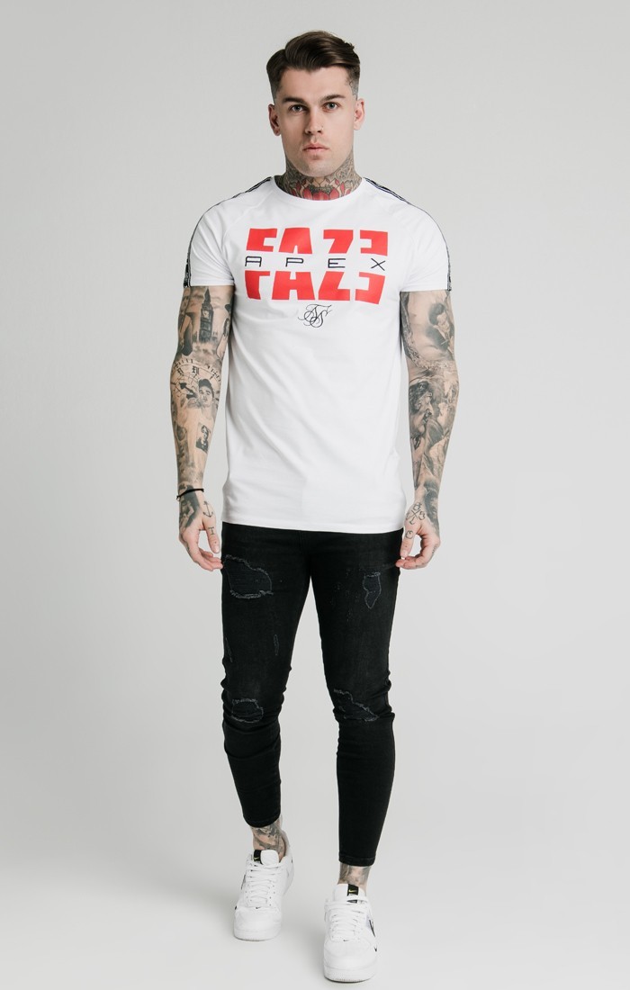 SikSilk x FaZe Apex Mens White Elastic Cuff Gym Tee XXS gallery