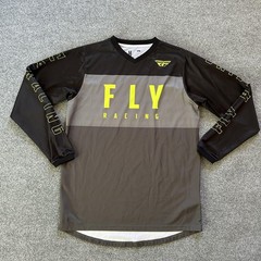 Fly Racing Jersey Mens Medium Black Gray Long Sleeve Motocross Enduro Off Road