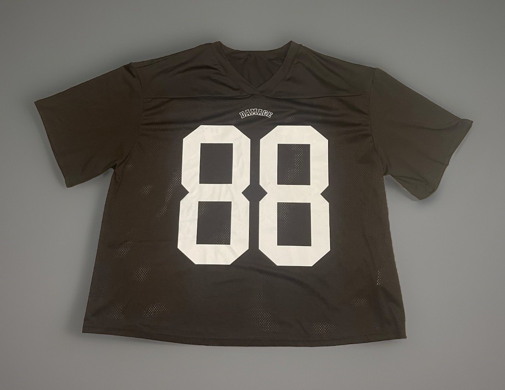 SHEIN Women’s Curve Plus Size 3XL #88 Football Jersey - Black And Gray