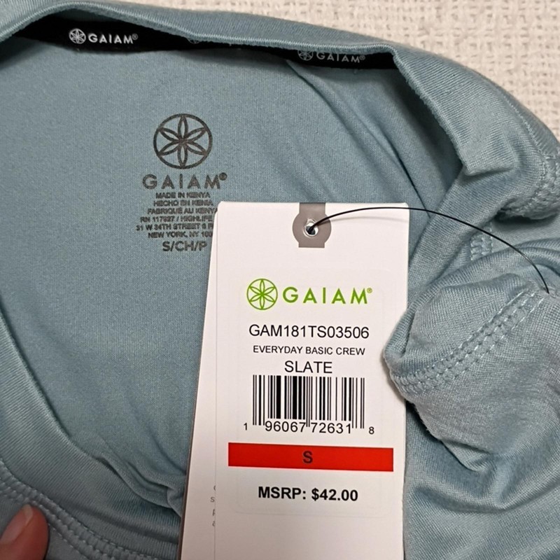 NWT GAIAM Men's Slate Everyday Basic Crew Mens Size Small Shirt fitness gallery