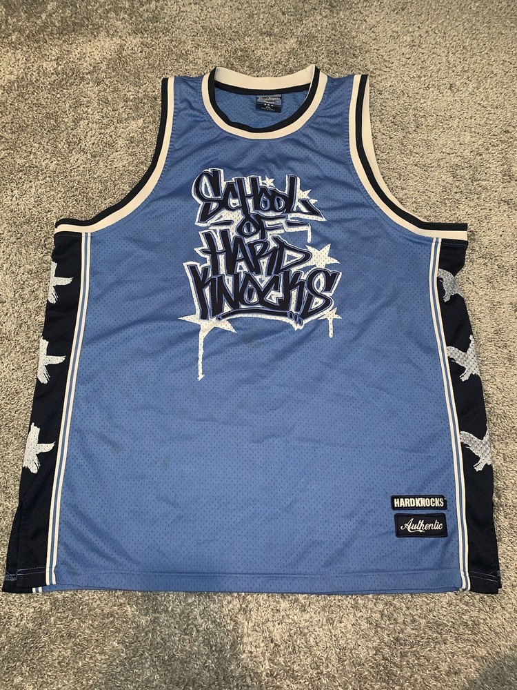Vintage School of Hard Knocks Basketball Jersey #7 SOHK XXL CAROLINA BLUE 🔥