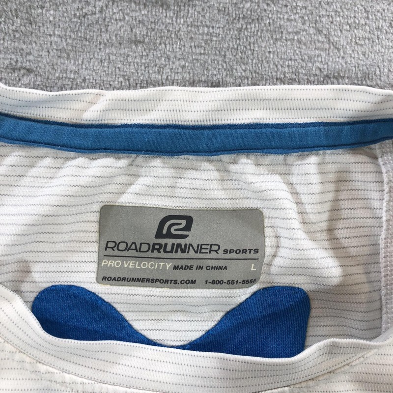 Road Runner Sports Pro Velocity Shirt Mens Large White Blue Running Cycling gallery