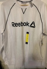 New Reebok Cruise Control Crew Men Sz L Sweatshirt White NWT