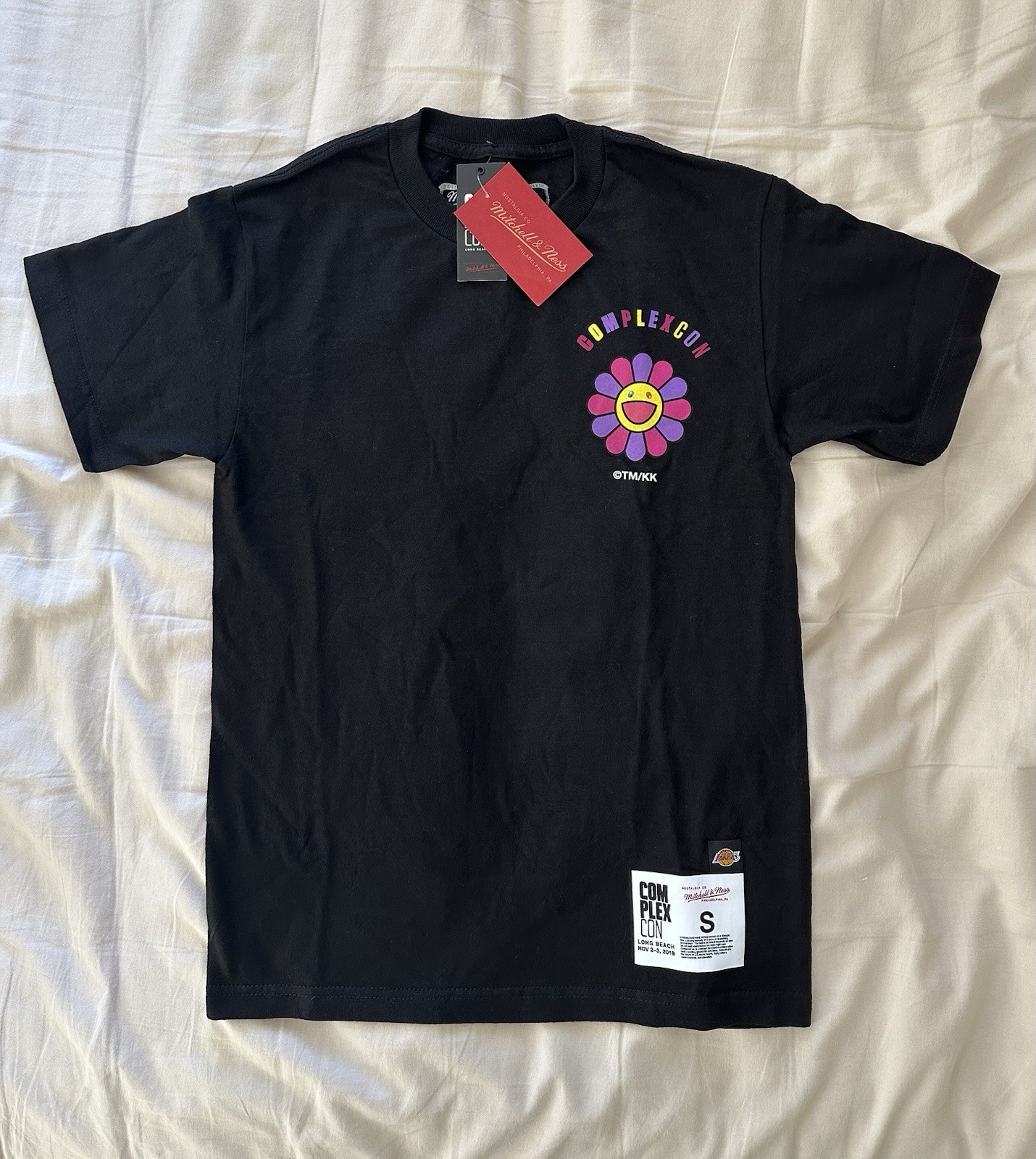 New Takashi Murakami X Mitchell & Ness X ComplexCon Lakers T-shirt Men's size S gallery