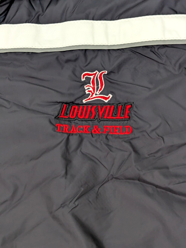 Adiddas Team Windbreaker Track Jacket, Men XL, Black w Louisville Red Embroidery gallery