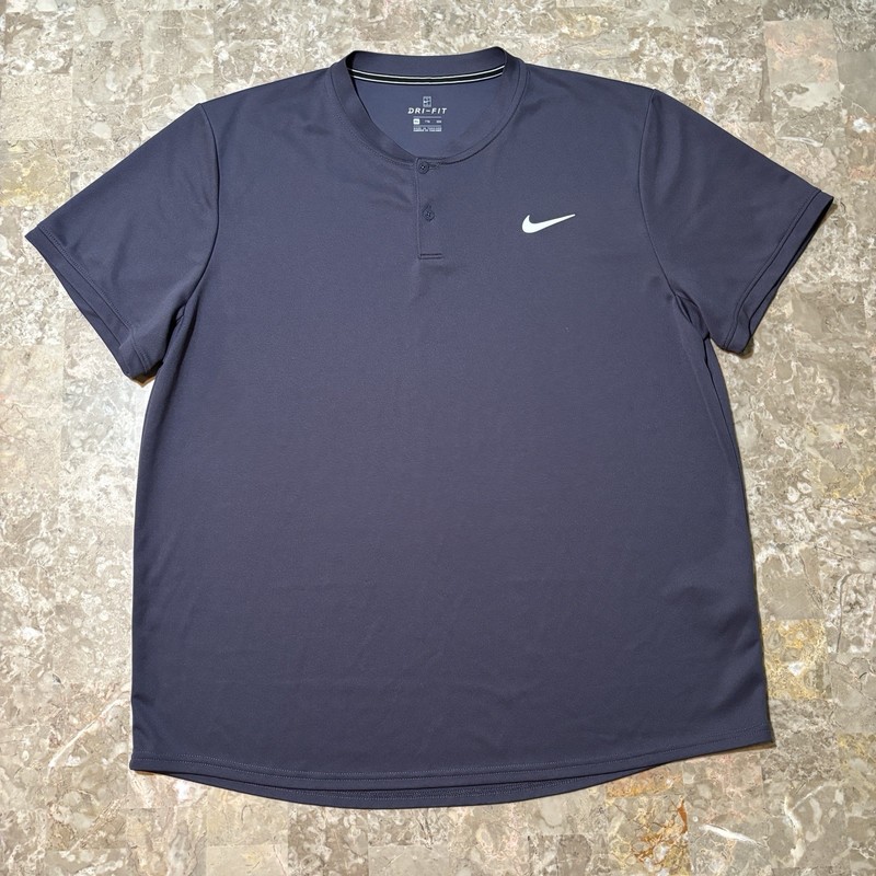 Nike Court Blade Collar Polo Shirt Mens 2XL Purple Short Sleeve Victory AQ7732 gallery