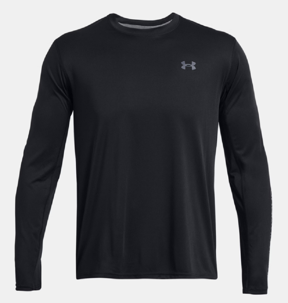 NWT Under Armour Drift Tide Men's 2XL Knit Black Long Sleeve T-shirt 1370027 gallery