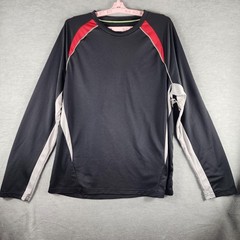 Tek Gear Shirt Mens 2XL Black Colorblock Long Sleeve Performance Raglan Athletic