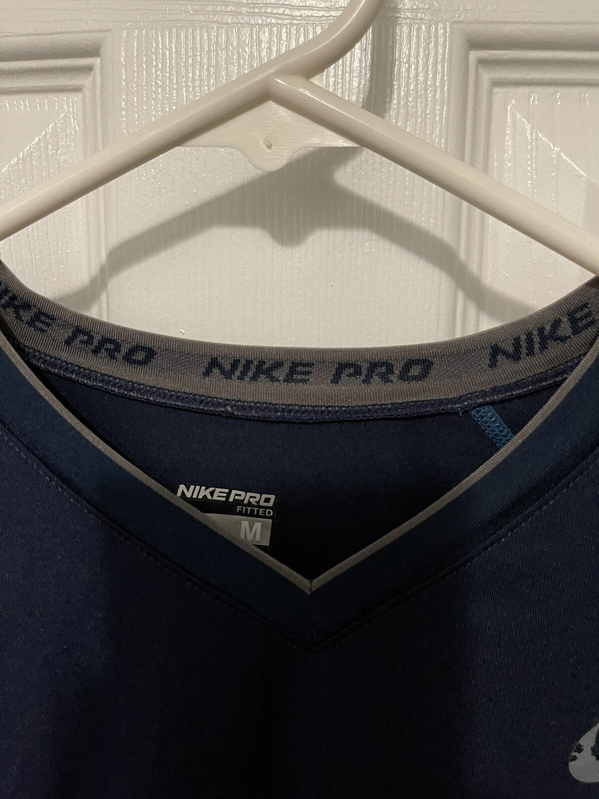 Nike Pro Base Layer Compression Shirt Long Sleeve Men's M Blue Activewear Gym gallery