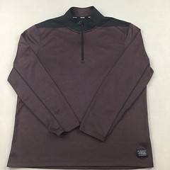 Nike Golf Sweater Men Large Burgundy 1/4 Zip Pullover Dri Fit Swoosh Golfer L