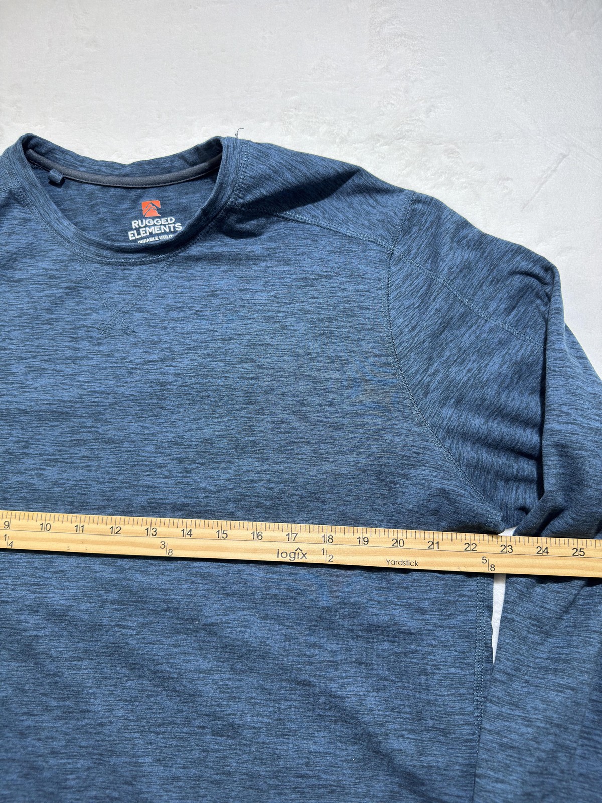 Rugged Elements Shirt Mens XL Blue Long Sleeve Crew Neck Lightweight Performance gallery