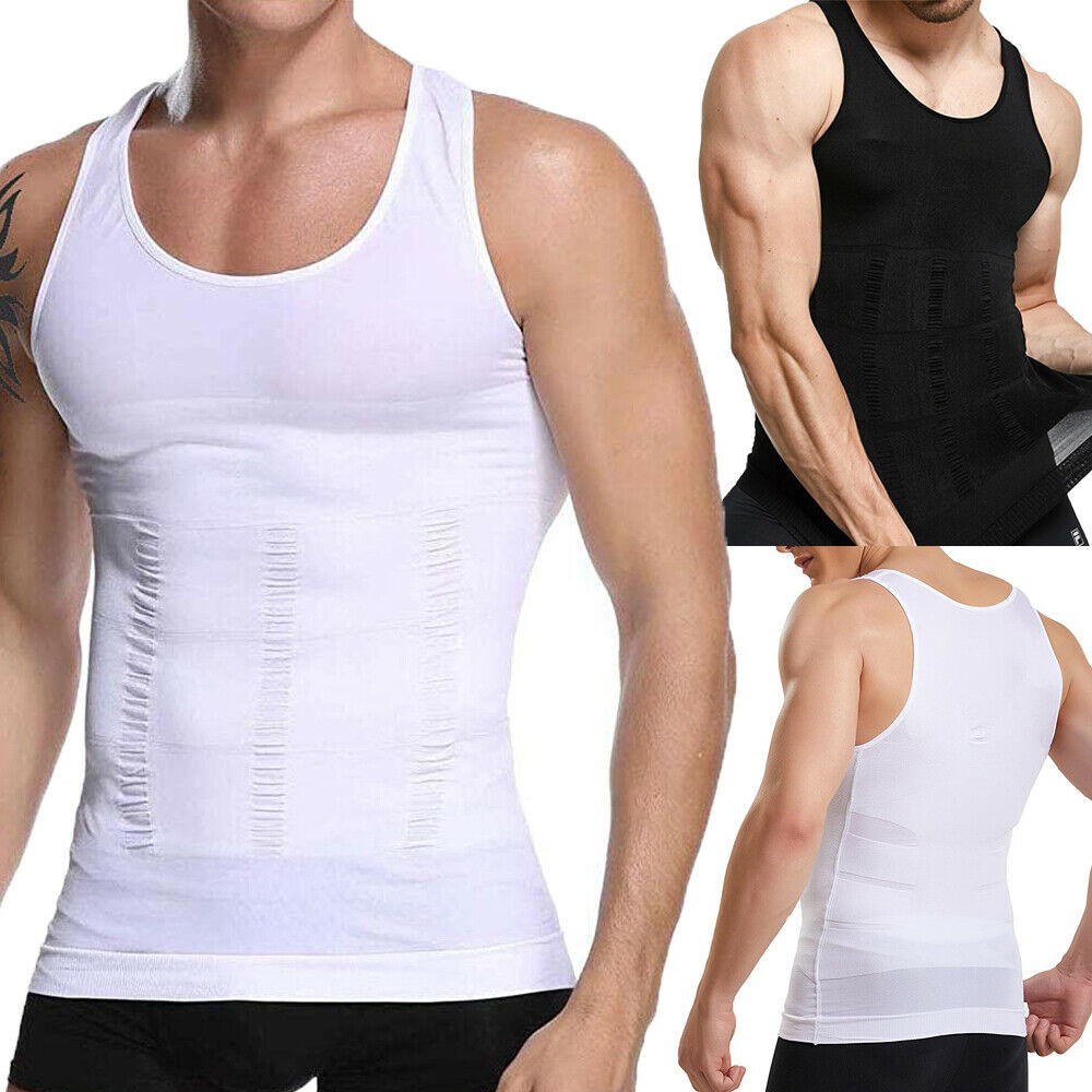 Men Body Shaper Slimming Shirt Compression Vest Elastic Sculpting Slim Shapewear gallery