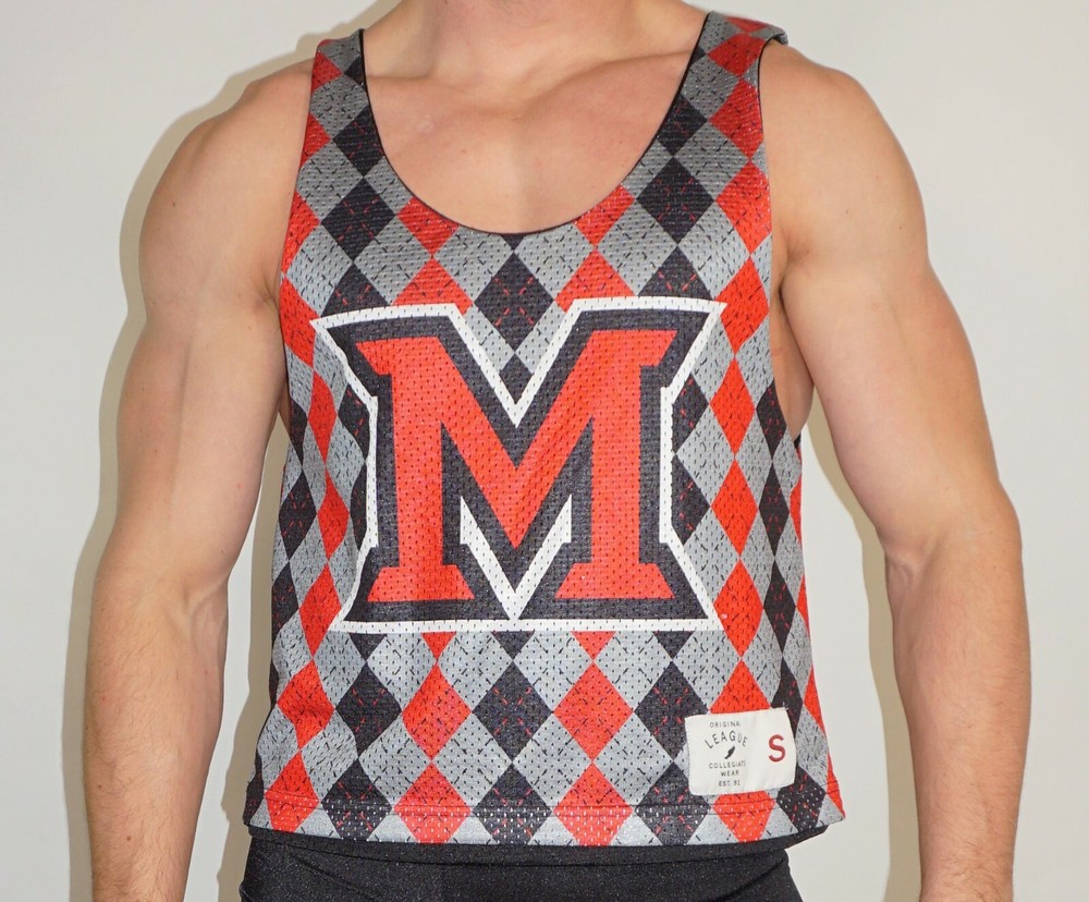 MEN'S CHECKERED MESH REVERSIBLE TANK TOP SHIRT (SIZE SMALL)