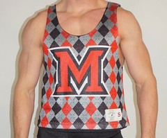 MEN’S CHECKERED MESH REVERSIBLE TANK TOP SHIRT (SIZE SMALL)