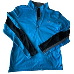 C9 Champion Quarter Zip Pullover M Blue Duo Dry Long Sleeve Performance Wicking