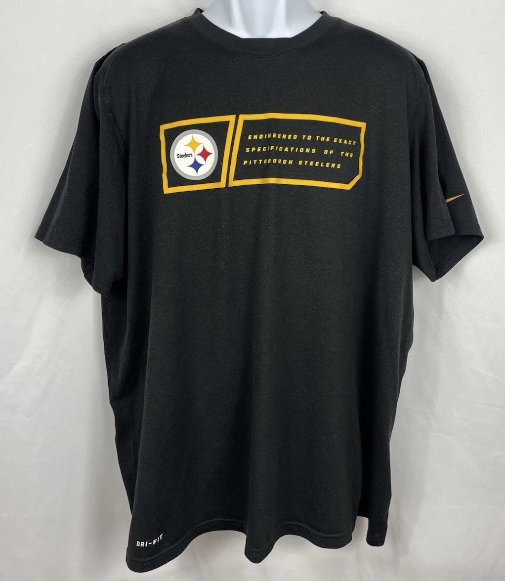 Nike Dri Fit On Field Pittsburgh Steelers T-Shirt Men’s Size XL Black gallery