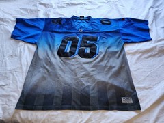 VTG FUBU SPORT THE COLLECTION #05 JERSEY BLUE/GRAY/BLACK MEN’S SIZE XXXLARGE
