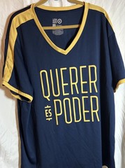 Latino Heritage Month Short Sleeve Athletic QUERER es PODER Mens T- Shirt Sz. 2X