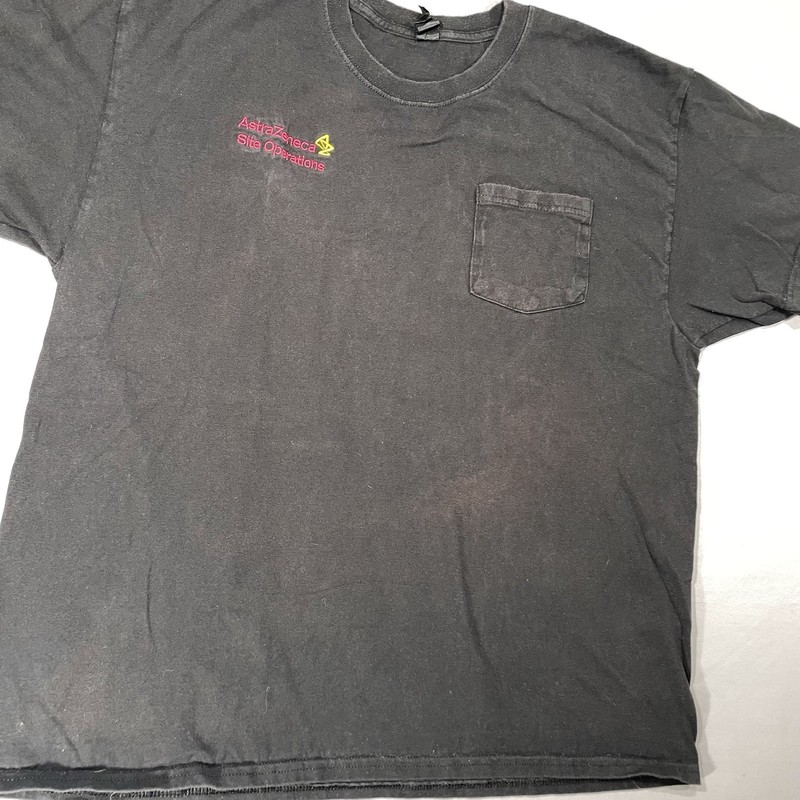 Astrazeneca Site Operations Company Issue Pocket T-Shirt XL, Faded Black gallery