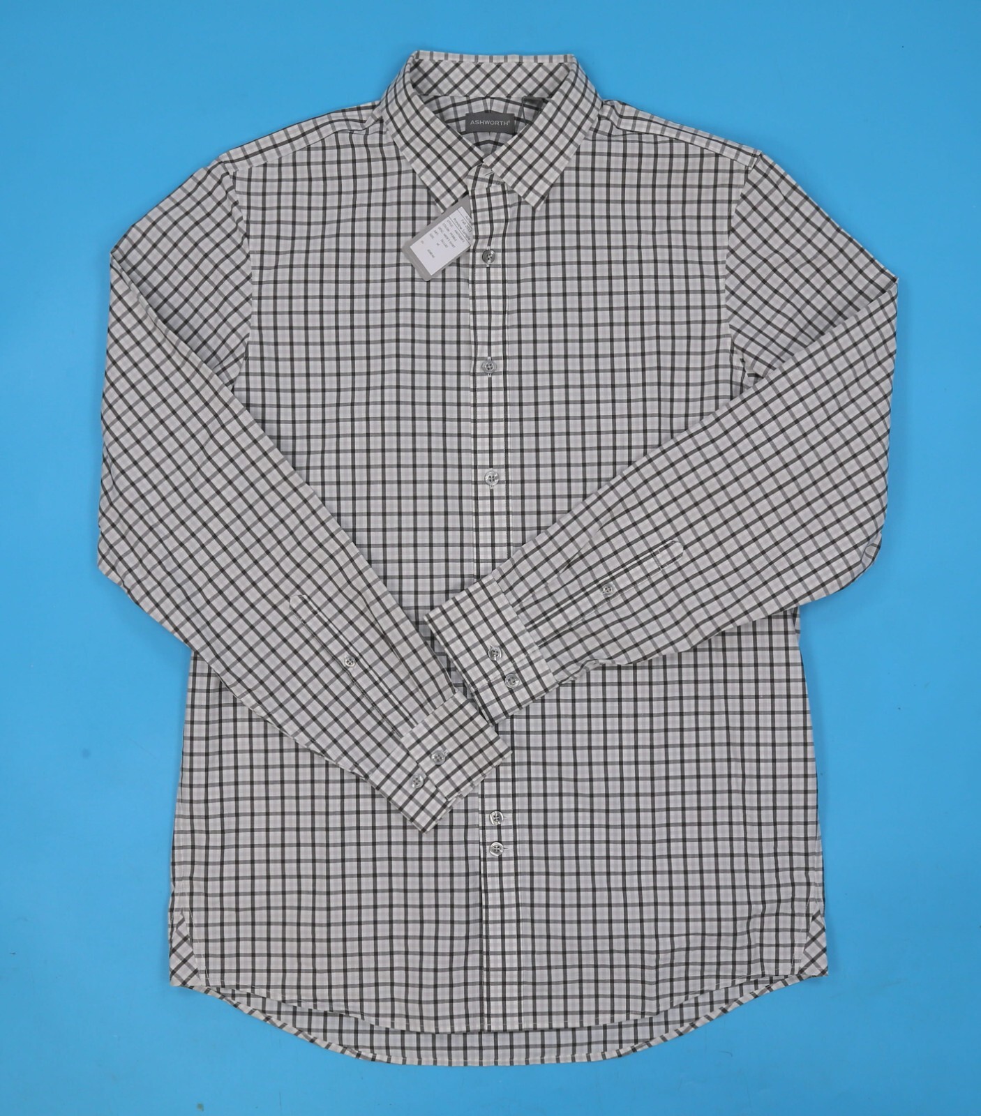 ASHWORTH Men's Shirt Long Sleeve. Medium. Multicolor Plaid. gallery