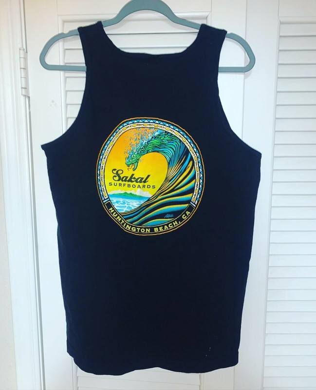 Sakal Surfboards Dragon Wave Tank Top Size Small HUNTINGTON BEACH CALIFORNIA gallery