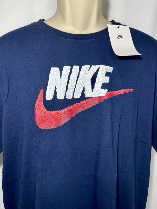 Nike Sportswear Crew Shirt Men's Short Sleeve Black/University Red/White gallery