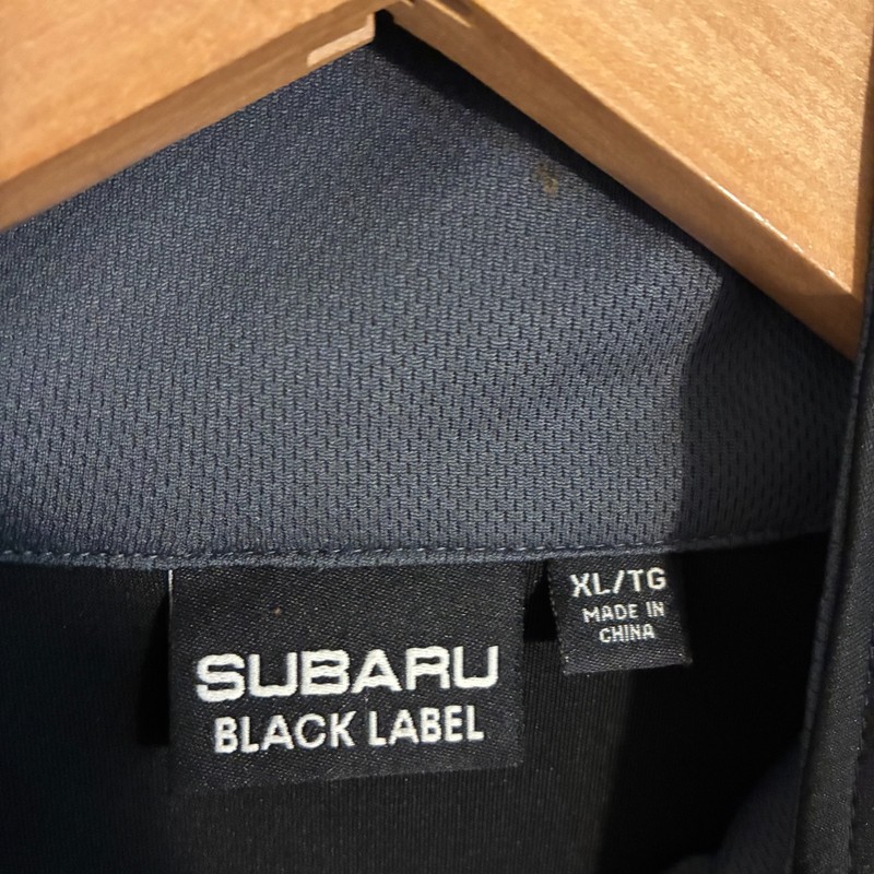 Subaru Black Label 1/4 Zip Shirt Mens XL Black Long Sleeve Racing Cars Pullover gallery