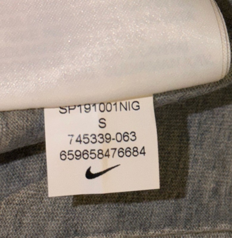 Nike Men’s Athletic Cut Tee Heather Grey S (Fits like US XS) NWT 745339-063 gallery