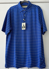 Donald Ross NWT Men’s Medium Polo Shirt Royal Blue Lemon Yellow SS NWT $120