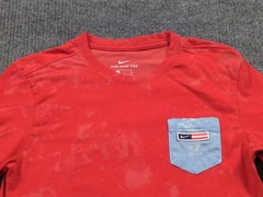 Nike Shirt Mens Small Orange Tee Short Sleeve Pocket USA T-Shirt Cotton