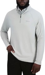 Ben Sherman Sport Men’s MEDIUM Gray 1/4 Zip Long Sleeve Active Stretch Shirt NEW