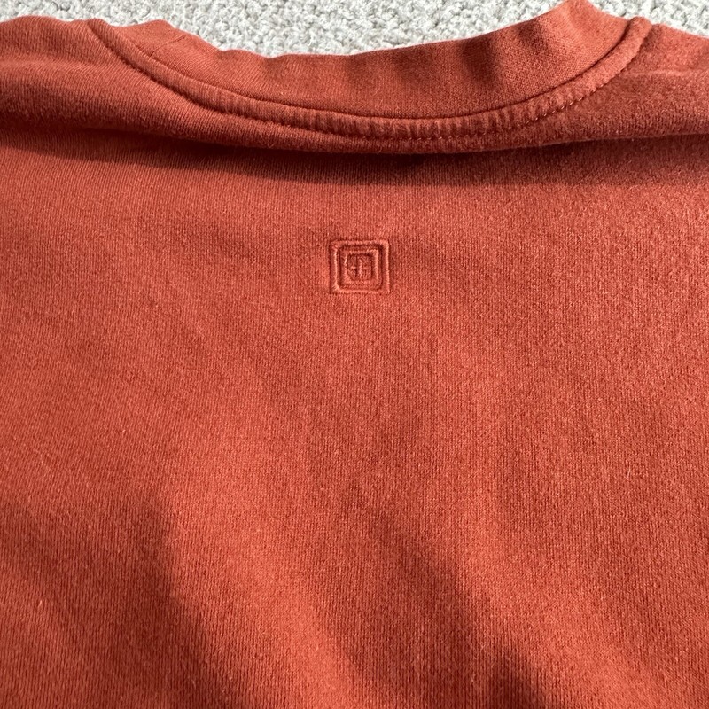5.11 TACTICAL Men Long Sleeve Pullover Sweatshirt L Pocket Crewneck Rust Orange gallery