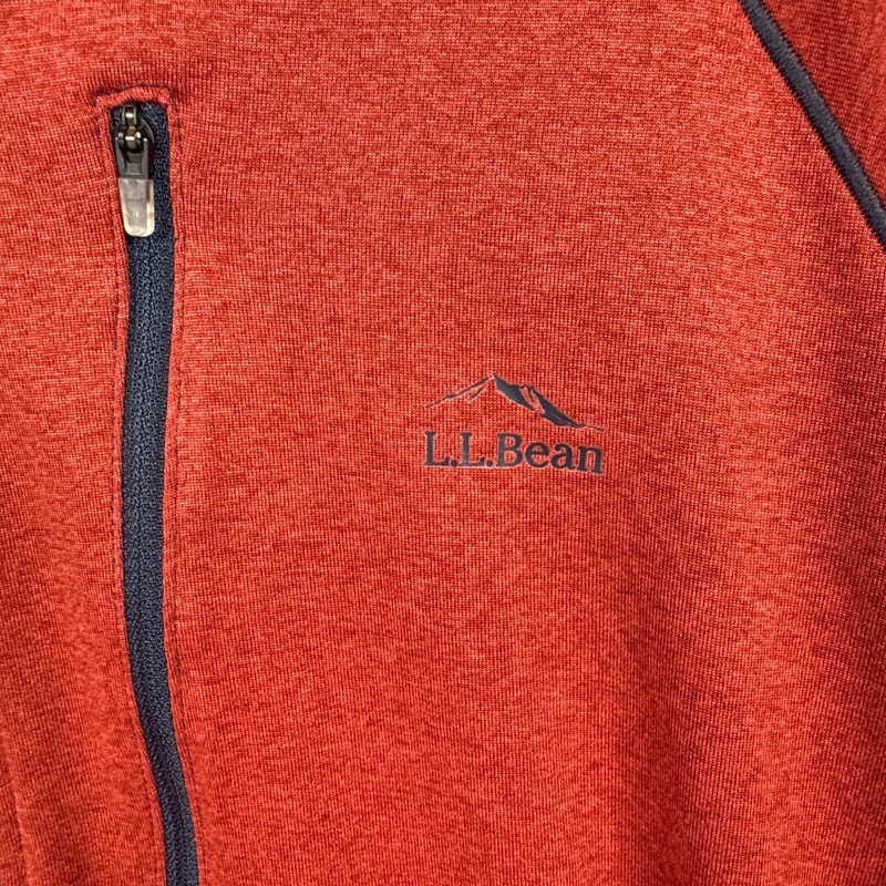 LL Bean Shirt Mens 3XL Orange Quick Dry Trail Tee 1/4 Zip Pullover Performance gallery